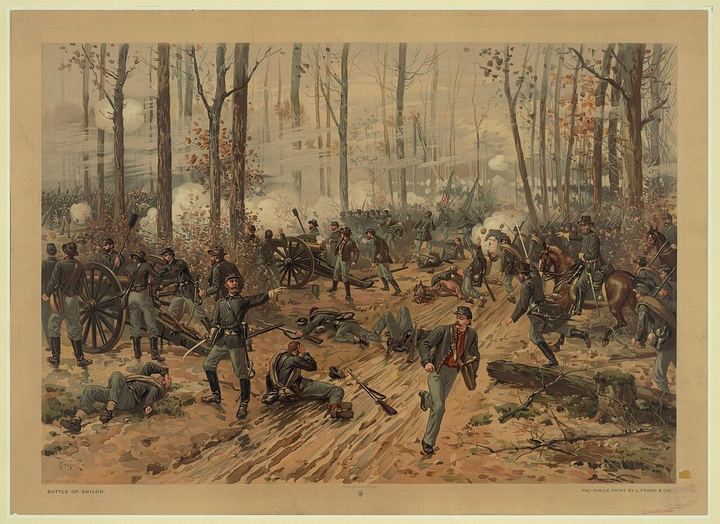 Battle of Shiloh - Thulstrup. LCCN92500191 (Across Five Aprils)