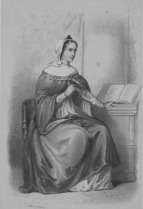 Anna Komnene, from a nineteenth-century illustration (imagined likeness).