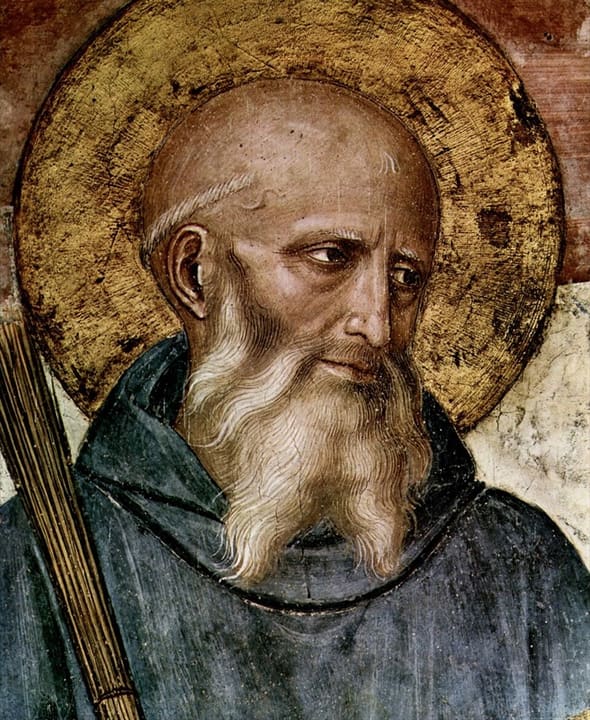 Posthumous or imagined likeness of Benedict of Nursia.