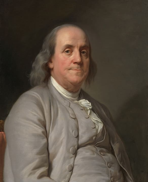 Portrait of Benjamin Franklin.