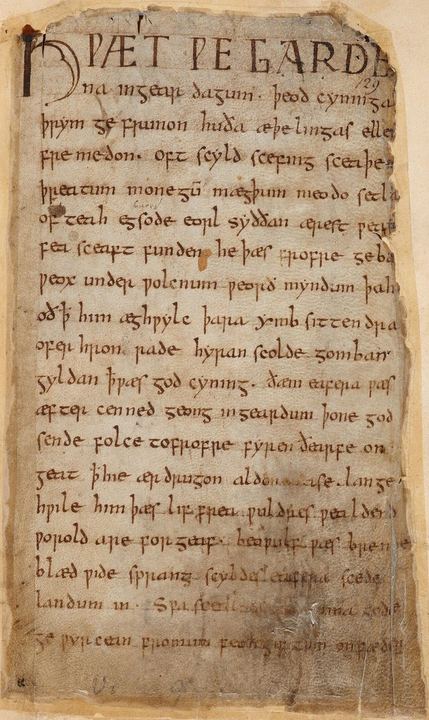 Beowulf Cotton MS Vitellius A XV f. 132r (Beowulf)