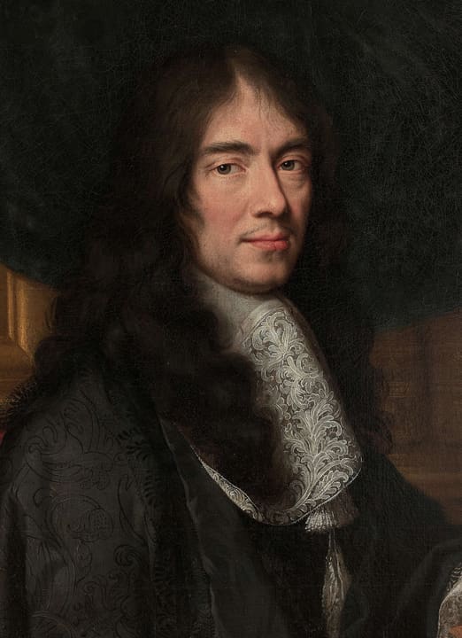 Charles Perrault, detail of a portrait by Charles Le Brun (c. 1670).