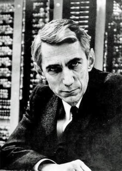 Posthumous or imagined likeness of Claude Shannon.