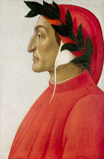 Dante Alighieri, painted by Sandro Botticelli (1495).