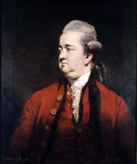 Edward Gibbon, painted by Joshua Reynolds (1779).