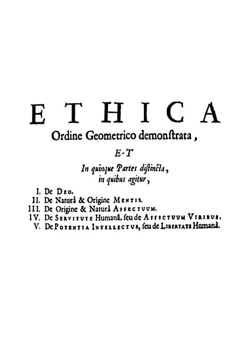 Spinoza Ethica (Ethics)