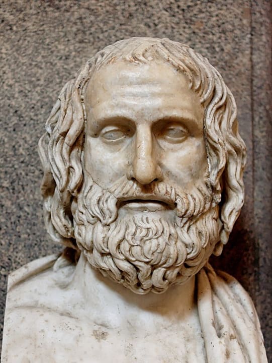 Posthumous or imagined likeness of Euripides.