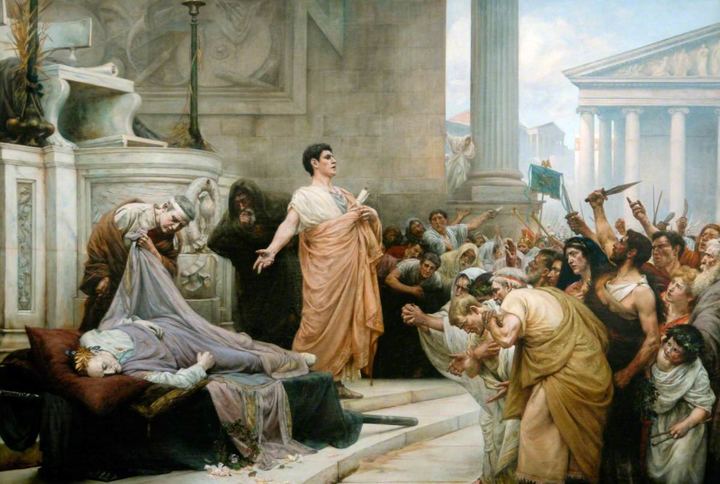 Marc Antony's Oration at Caesar's Funeral by George Edward Robertson (Mark Antony's Funeral Oration ("Friends, Romans, countrymen"))