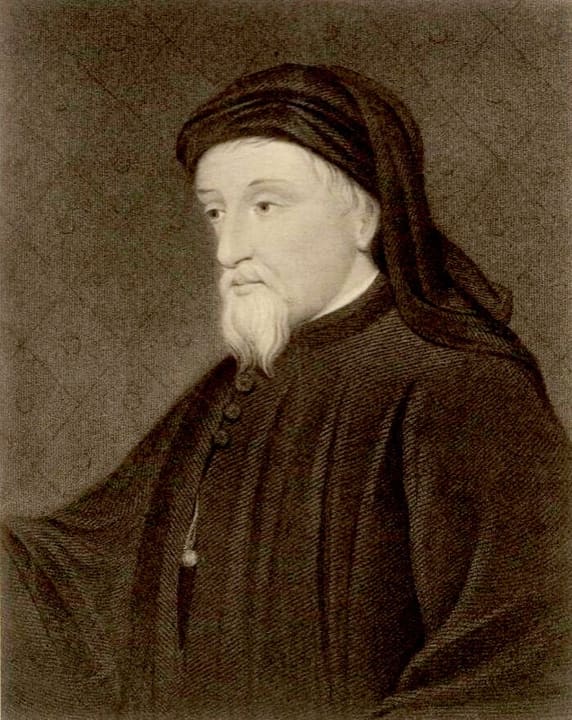 Posthumous or imagined likeness of Geoffrey Chaucer.