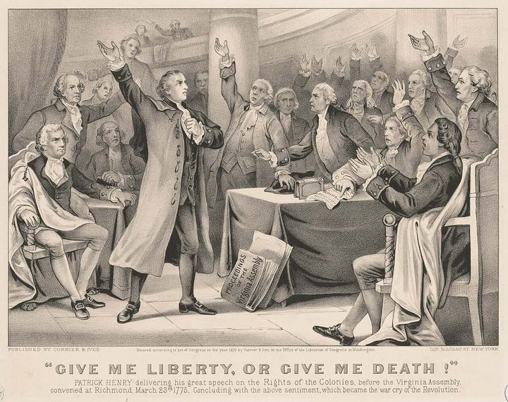 Give me liberty, or give me death! Patrick Henry speech (Give Me Liberty or Give Me Death)