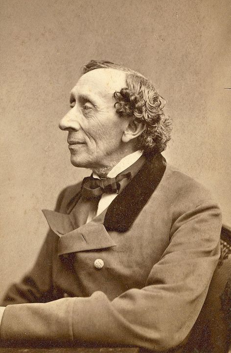 Portrait of Hans Christian Andersen.