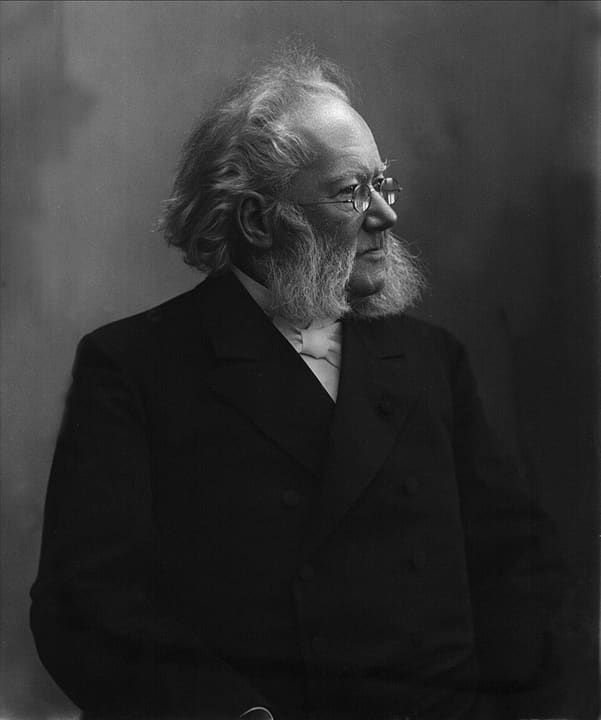 Portrait of Henrik Ibsen.