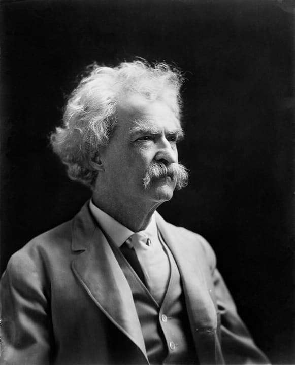 Portrait of Mark Twain.
