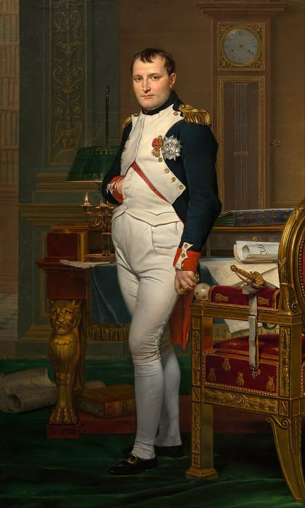 Portrait of Napoleon Bonaparte.