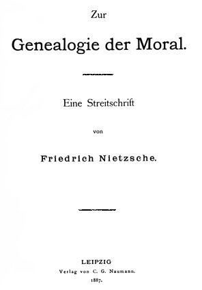 Genealogie der Moral cover (On the Genealogy of Morality)