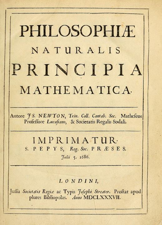 Newton's Principia title page (Principia)