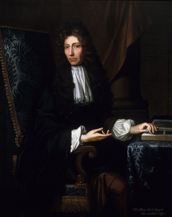 Portrait of Robert Boyle (1689).