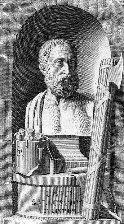 Sallust, from an eighteenth-century engraving (imagined likeness).