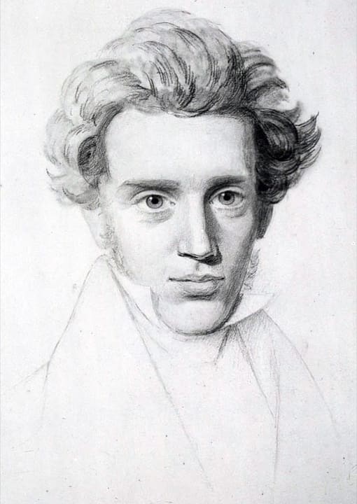 Portrait of Soren Kierkegaard.