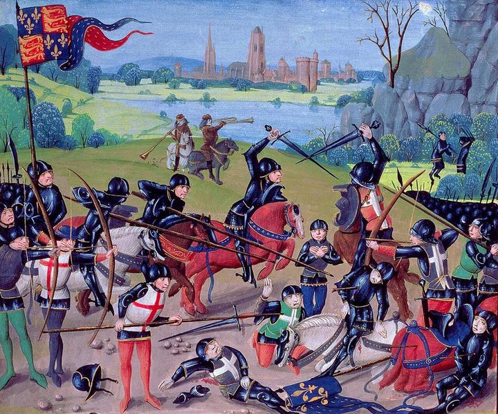 Battle of Agincourt, St. Alban's Chronicle by Thomas Walsingham (The St Crispin's Day Speech)
