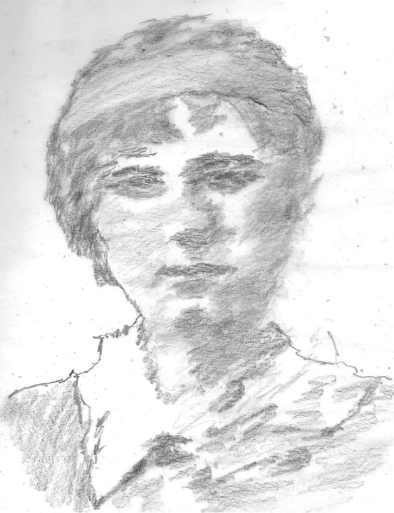 Posthumous or imagined likeness of Stella Gibbons.