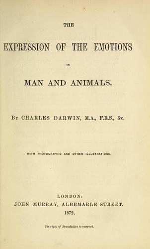 Expression of the Emotions in Man and Animals title page (The Expression of the Emotions in Man and Animals)