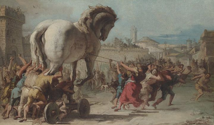 The Procession of the Trojan Horse in Troy (The Trojan War)