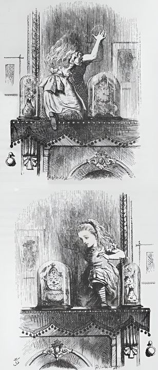 Alice-entering-looking-glass-house-vertical-alignment (Through the Looking-Glass, and What Alice Found There)