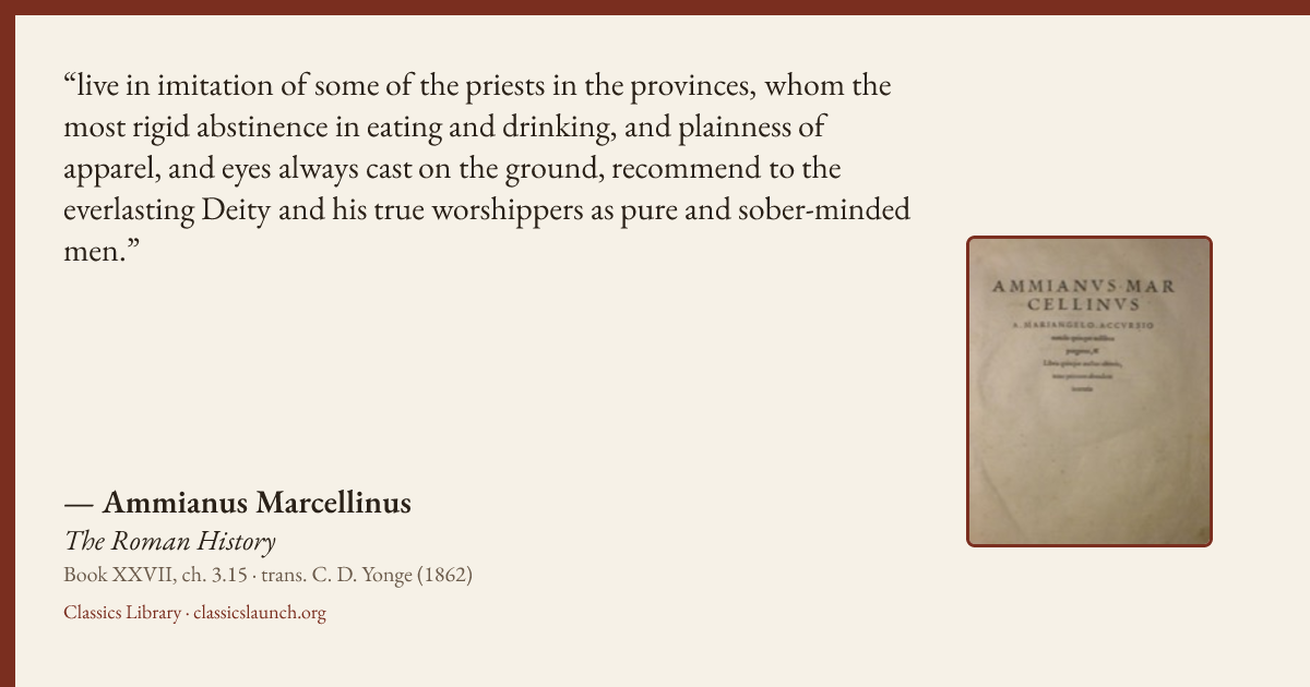 Quote card: live in imitation of some of the priests in the provinces, whom the most rigid a