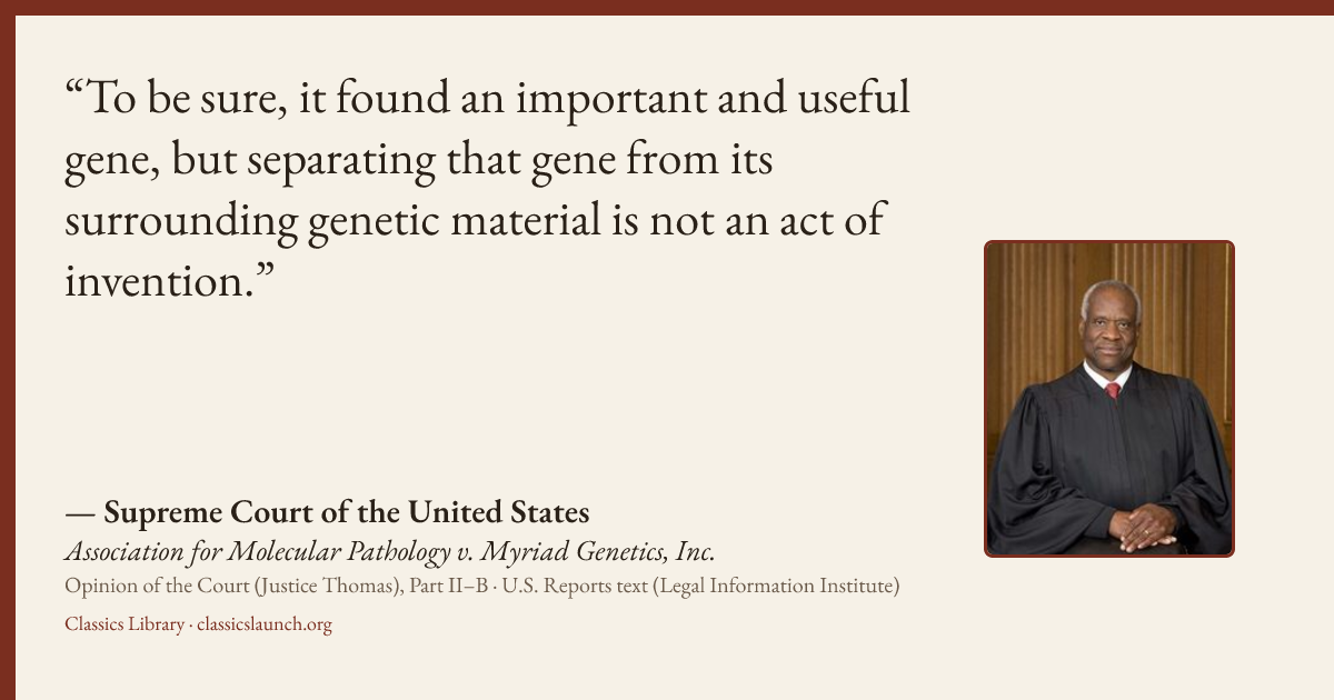 Quote card: To be sure, it found an important and useful gene, but separating that gene from