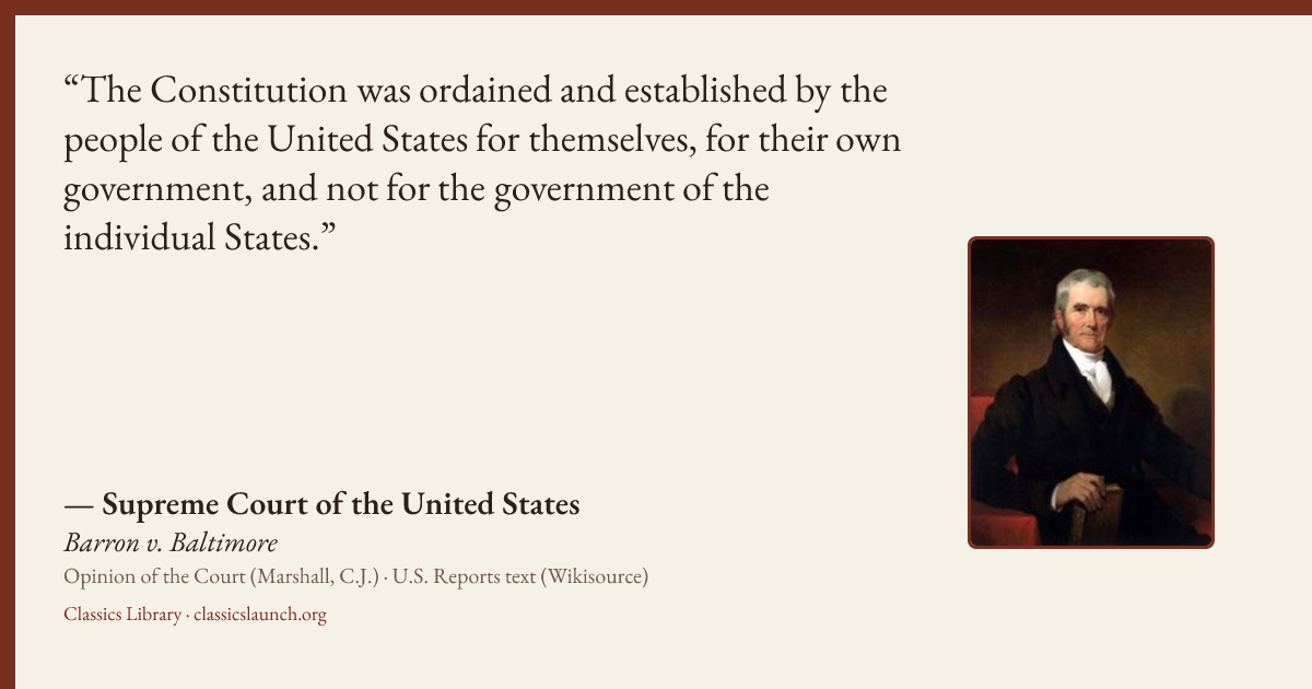Quote card: The Constitution was ordained and established by the people of the United States