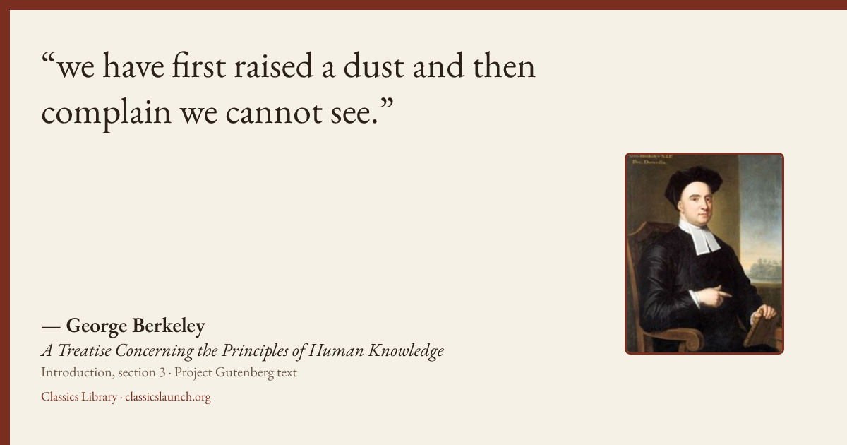 Quote card: we have first raised a dust and then complain we cannot see.