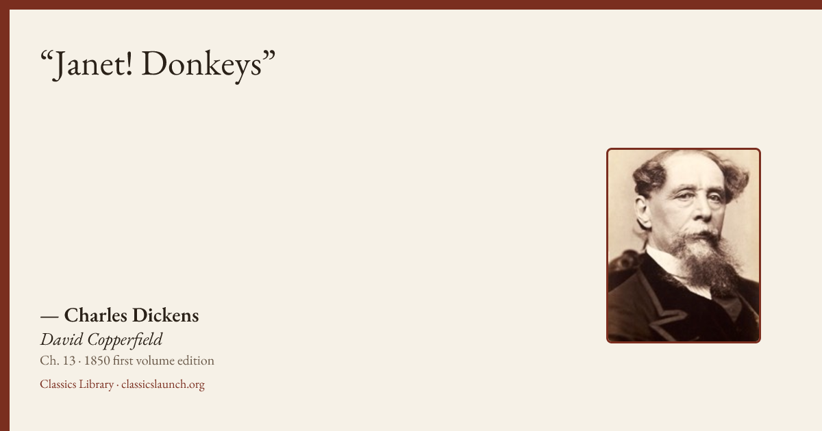 Quote card: Janet! Donkeys