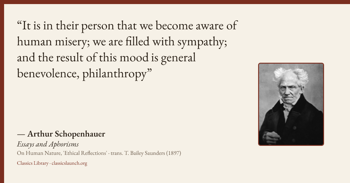 Quote card: It is in their person that we become aware of human misery; we are filled with s