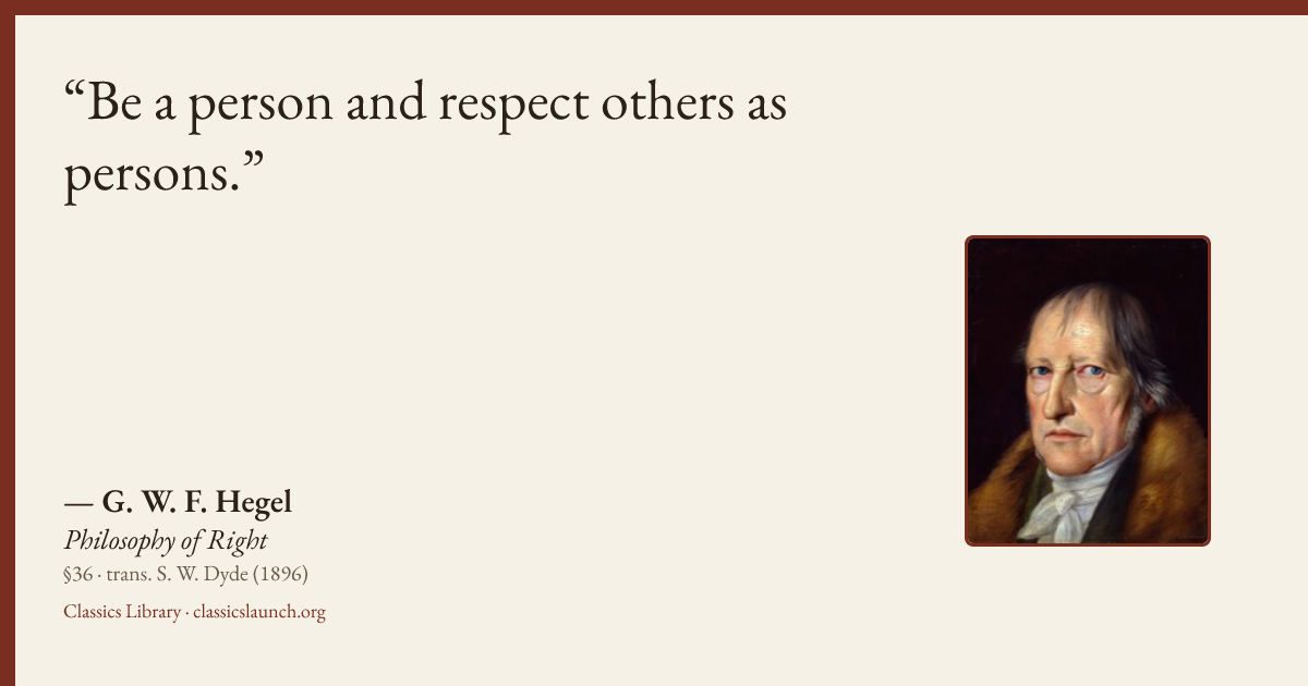 Quote card: Be a person and respect others as persons.