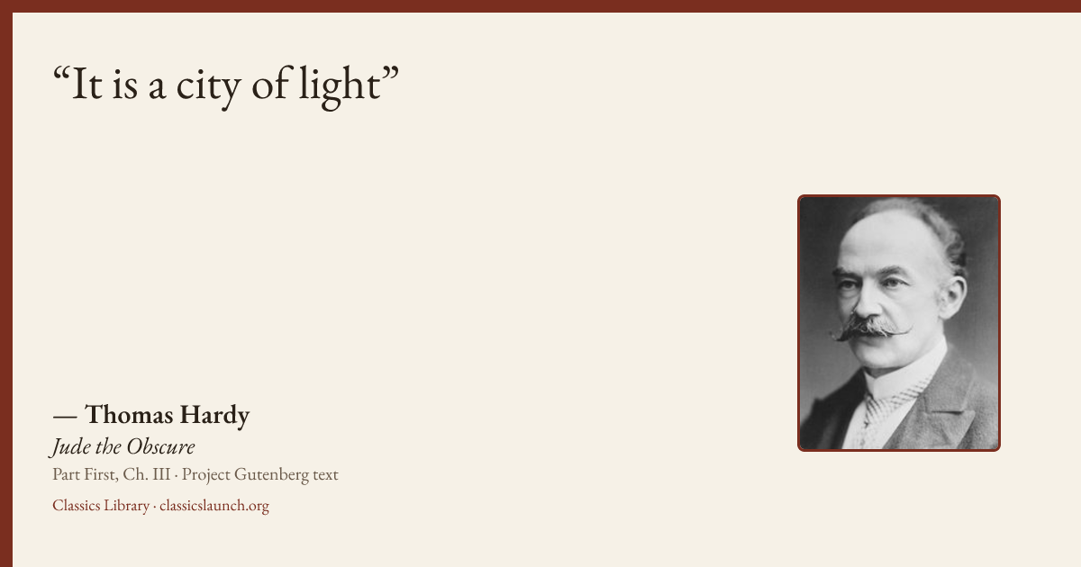 Quote card: It is a city of light