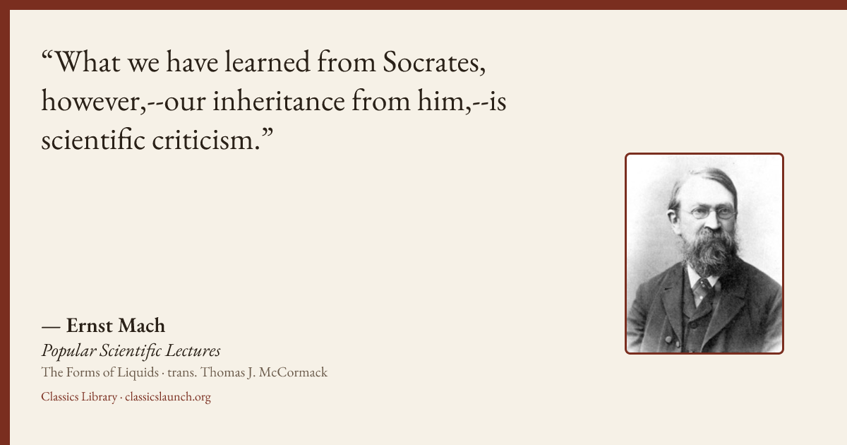 Quote card: What we have learned from Socrates, however,--our inheritance from him,--is scie