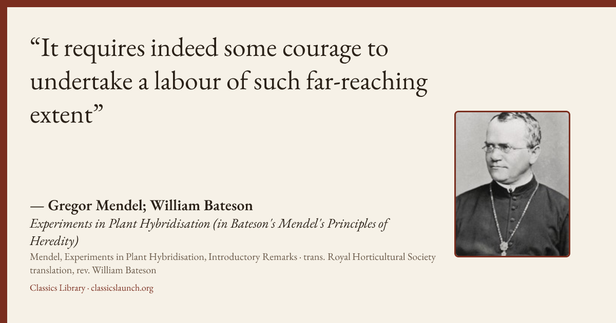Quote card: It requires indeed some courage to undertake a labour of such far-reaching exten