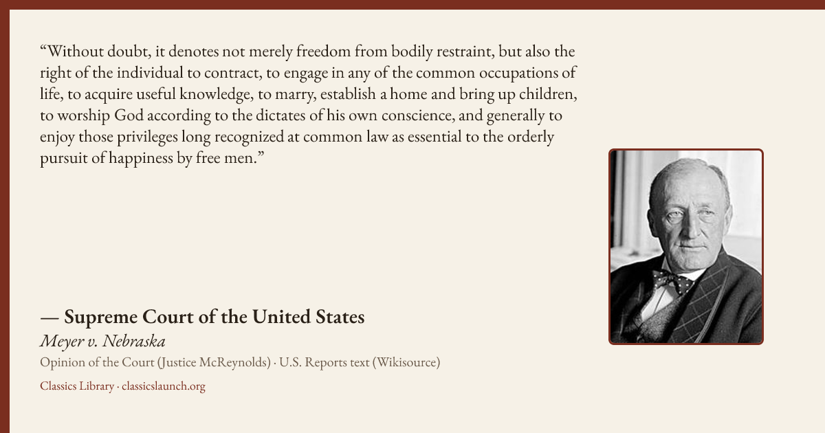 Quote card: Without doubt, it denotes not merely freedom from bodily restraint, but also the