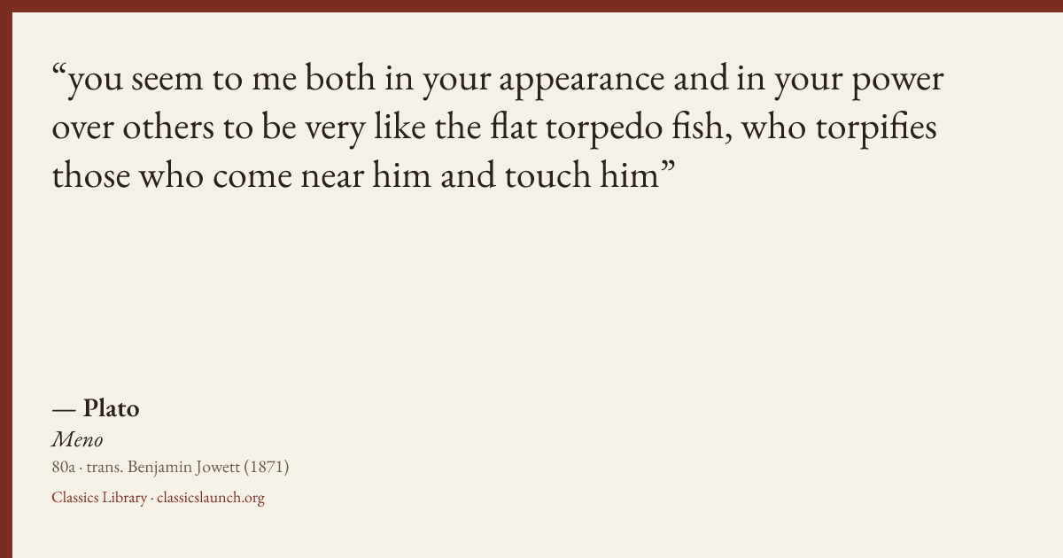 Quote card: you seem to me both in your appearance and in your power over others to be very