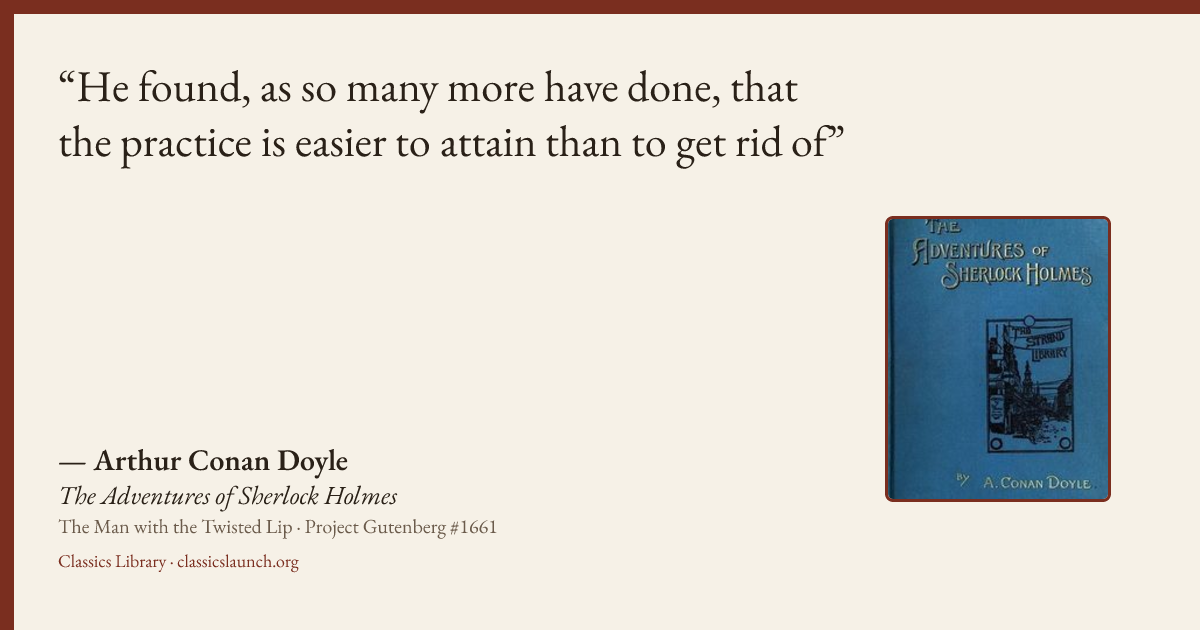 Quote card: He found, as so many more have done, that the practice is easier to attain than