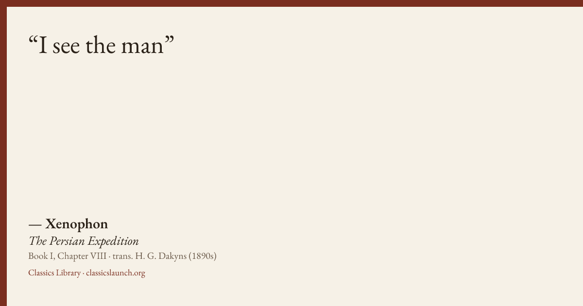 Quote card: I see the man
