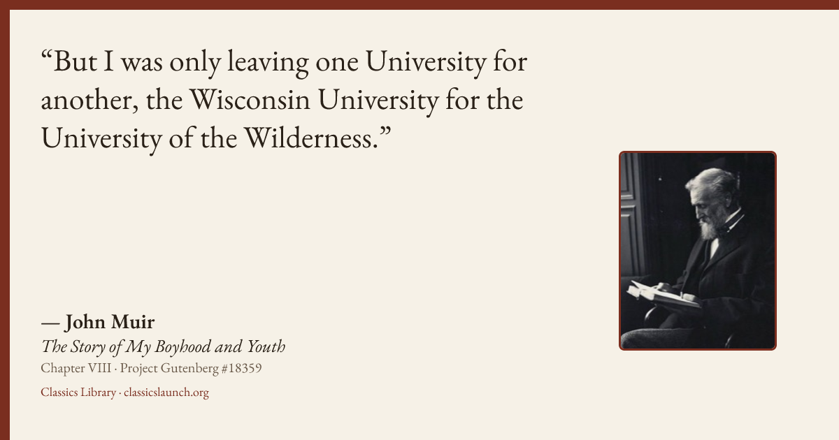 Quote card: But I was only leaving one University for another, the Wisconsin University for