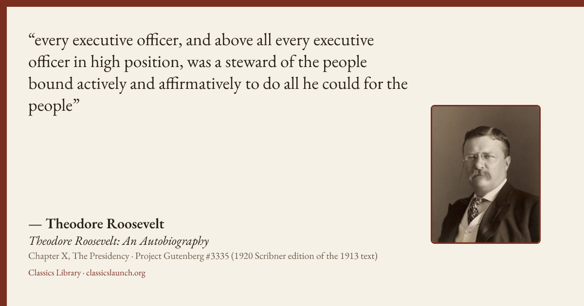 Quote card: every executive officer, and above all every executive officer in high position,