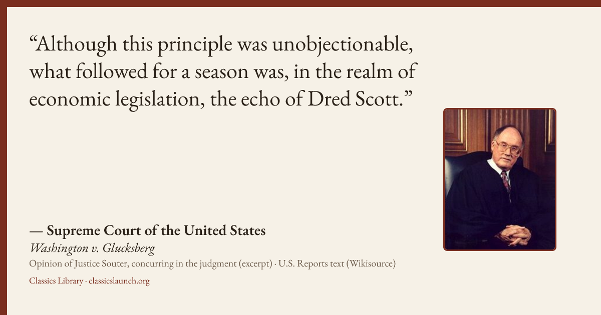Quote card: Although this principle was unobjectionable, what followed for a season was, in