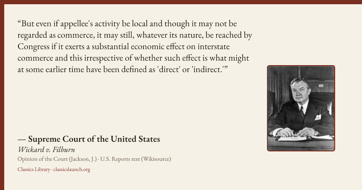 Quote card: But even if appellee's activity be local and though it may not be regarded as co